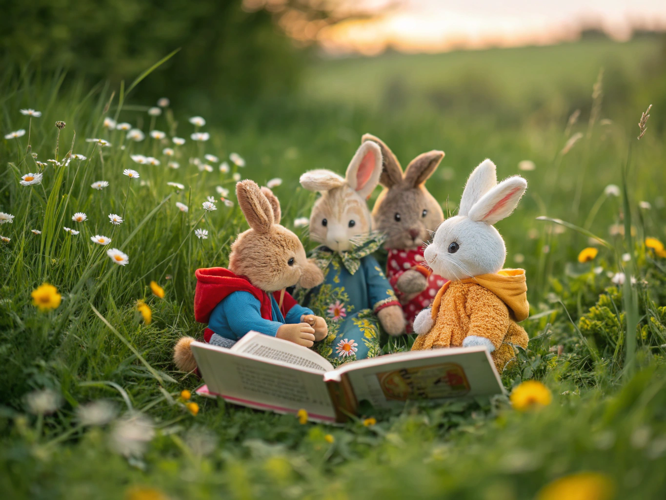 Illustration cartoon colorée et ludique de l'univers KamStoryTime avec des personnages d'enfants et d'adolescents en pleine aventure