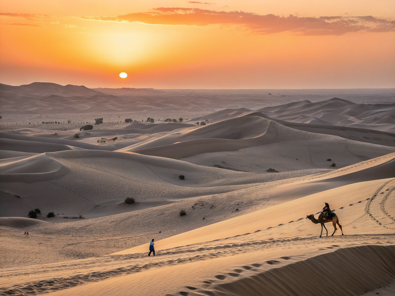 Cool distant tones across vast nautical horizons and desert crossings