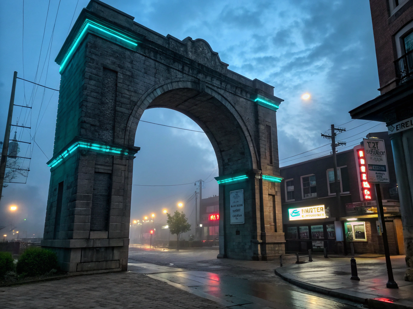 Muted ambiguous tones of translucent mirage, fog, and veiled architecture