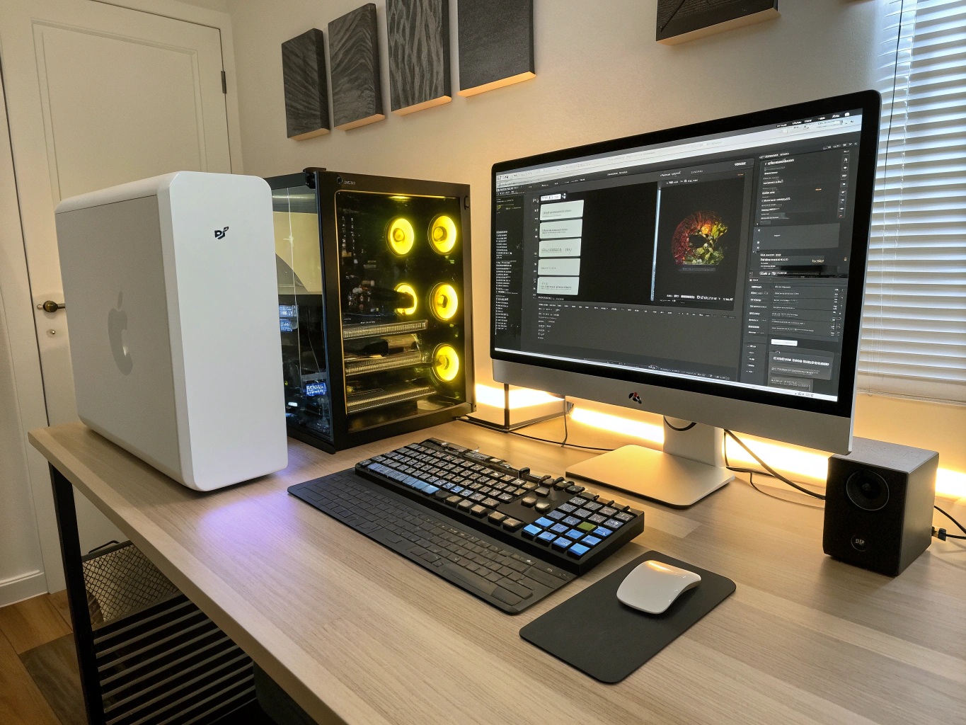 Lenovo Tiny Desktop Workstation with 24 inch Monitor, i5, 16GB RAM, 512GB SSD, refurbished (illustrative photo)